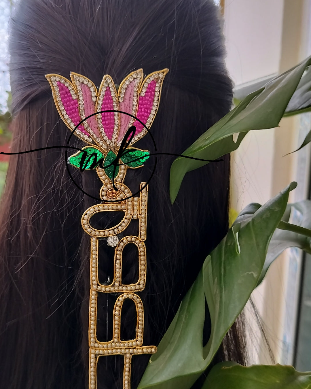 Amma with Lotus - Baby shower Hair Accessories