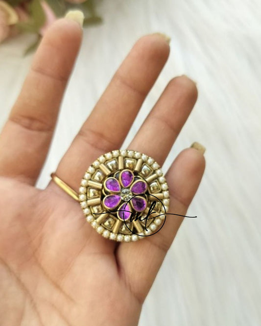 Purple Gold SPIRE Hair Brooch