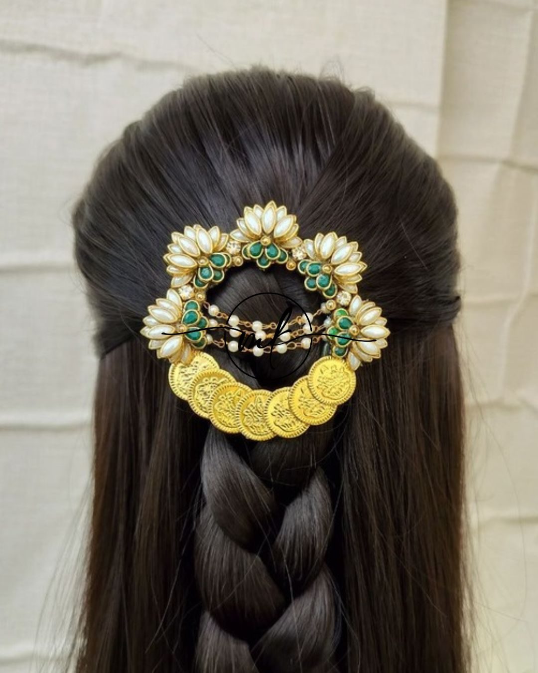 RHIYA White Lotus Hair Brooch