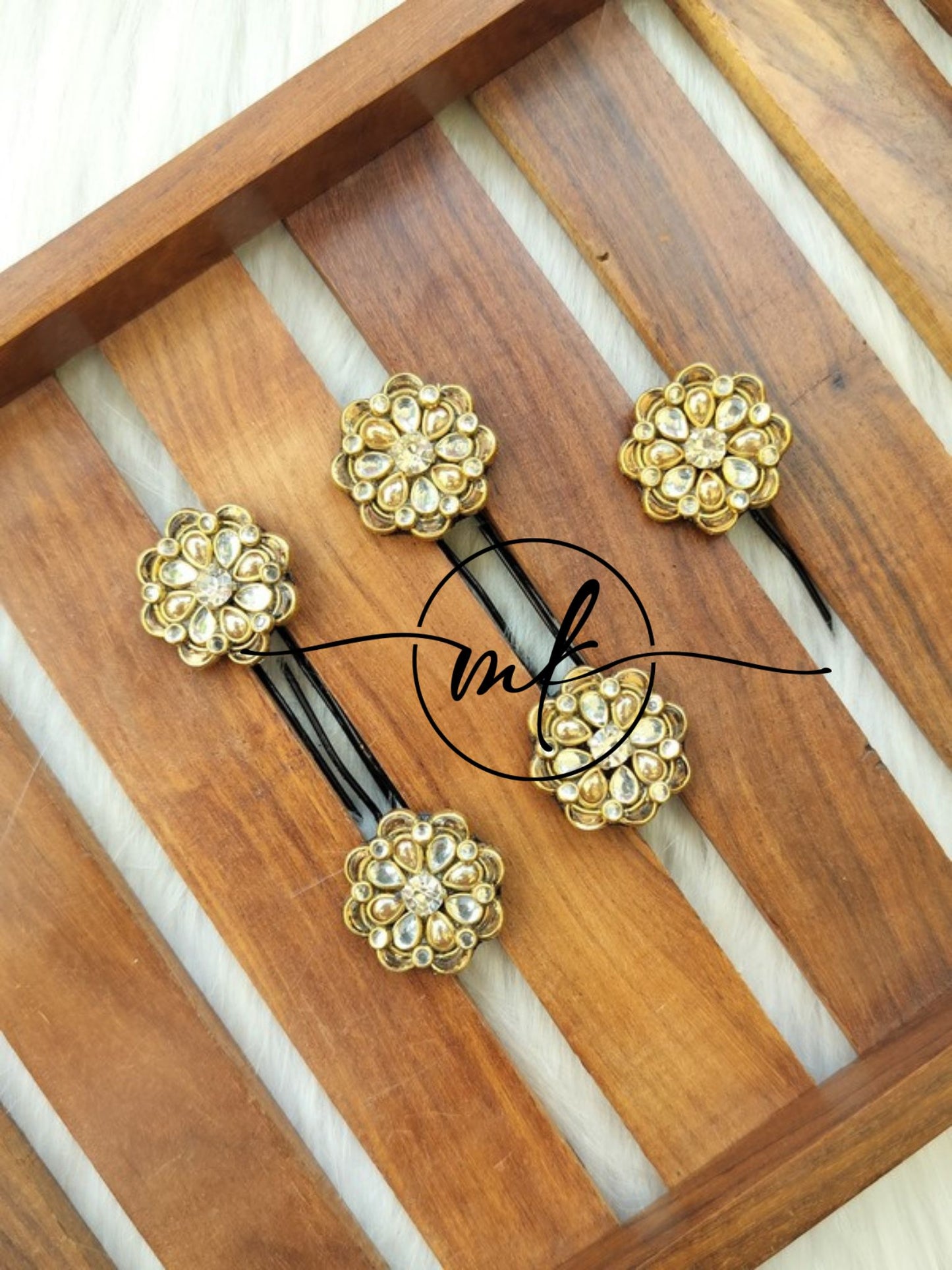 Romi Braid Hair Brooch - set of 5 pieces
