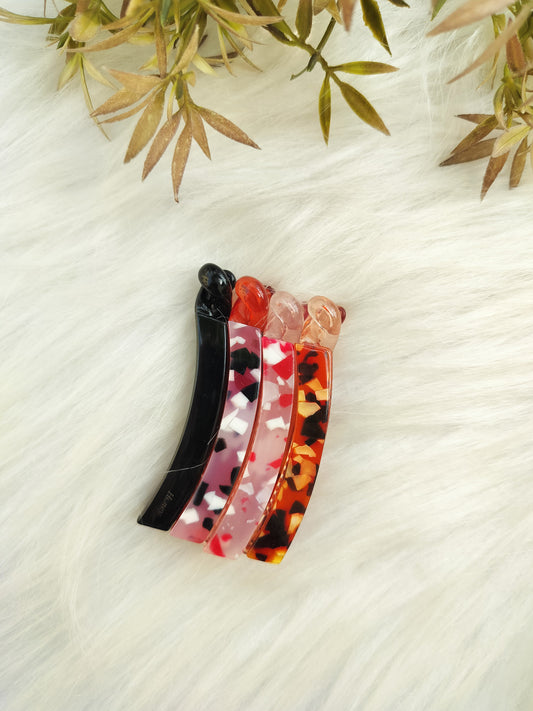 Marble Banana clip - lock type