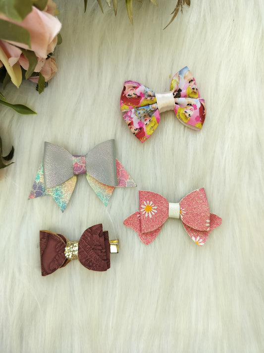 Bow Alligator Clip - Set of 4