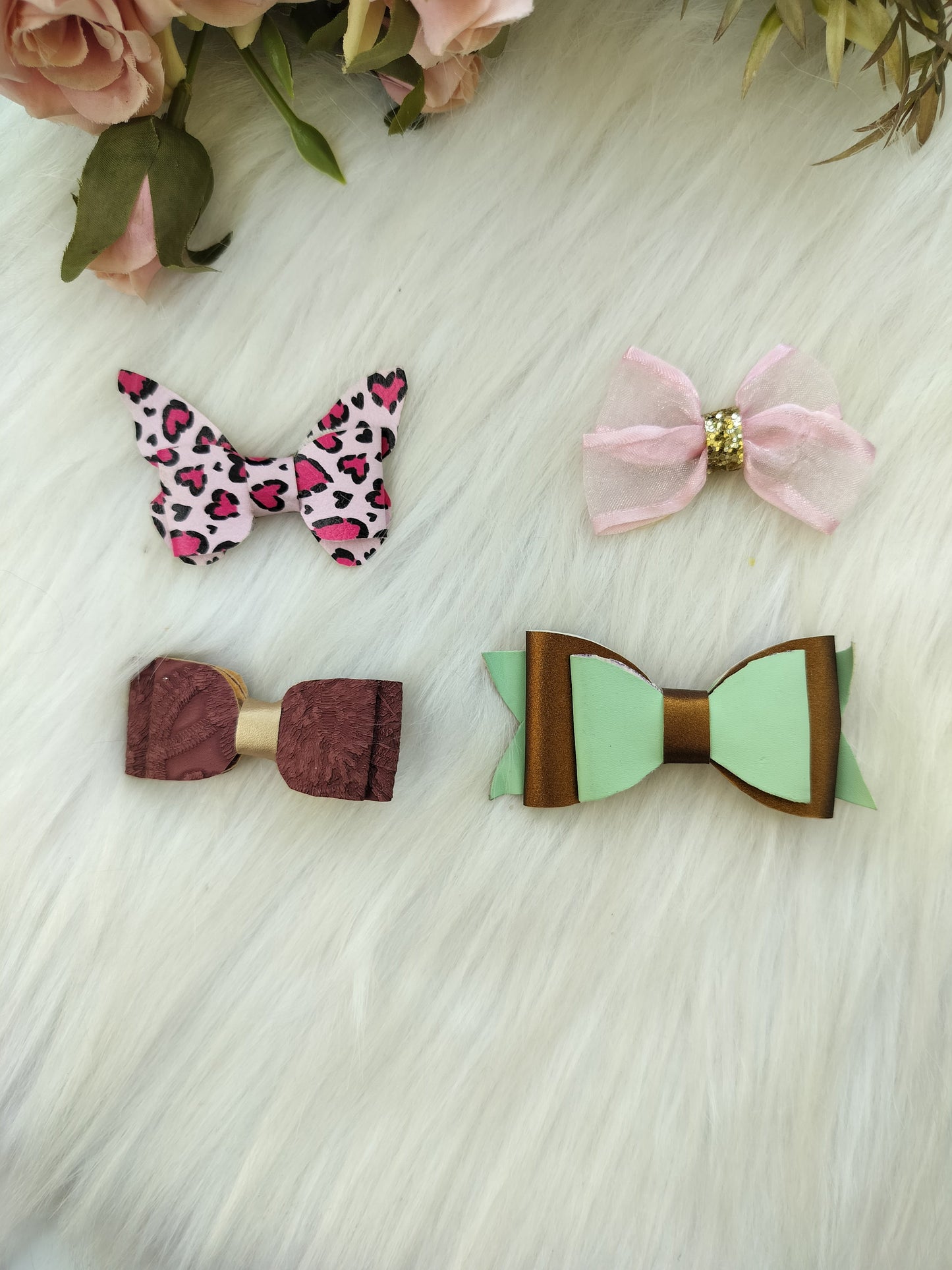 Bow Alligator Clip - Set of 4
