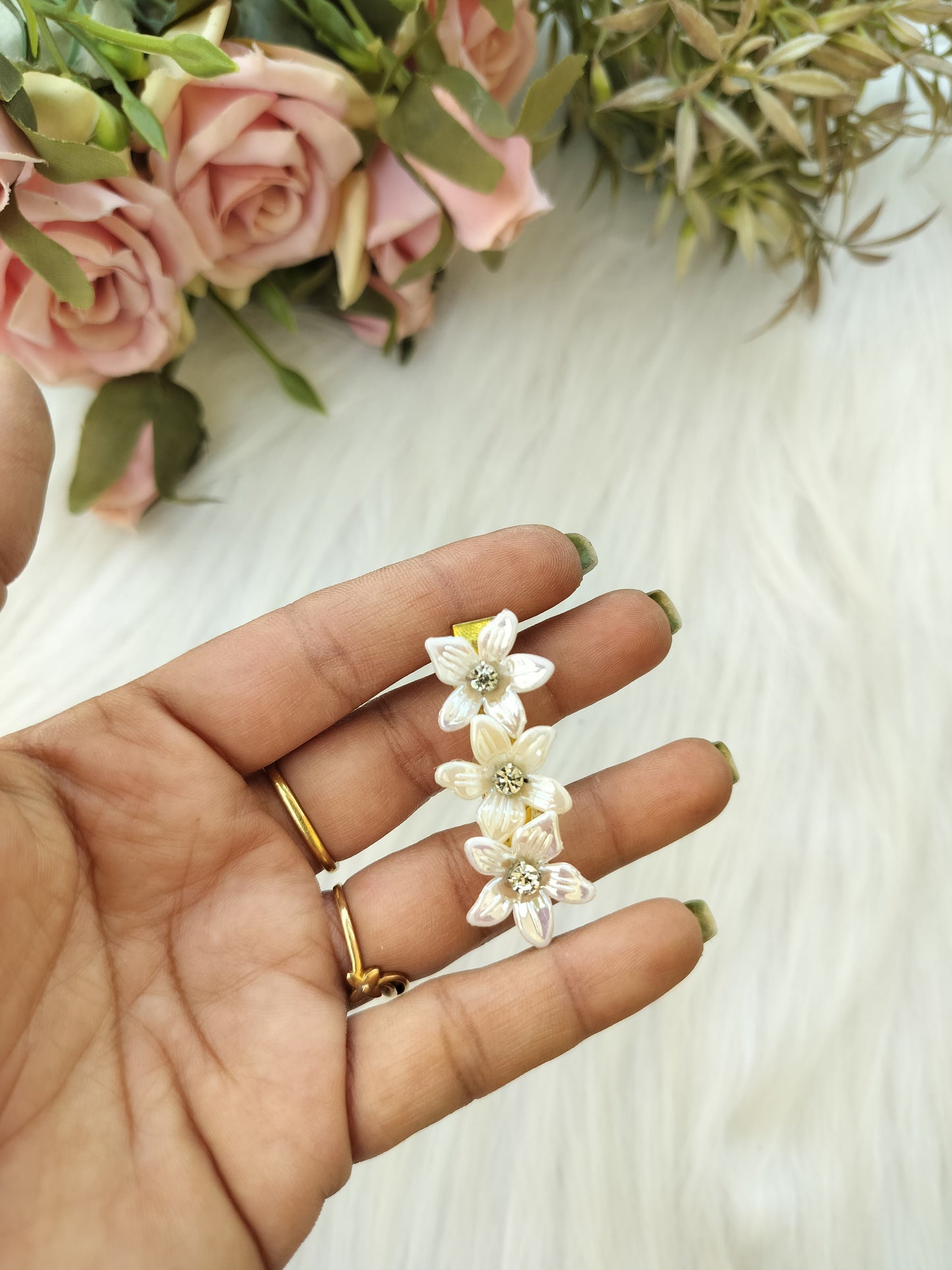 Floral Alligator Clip