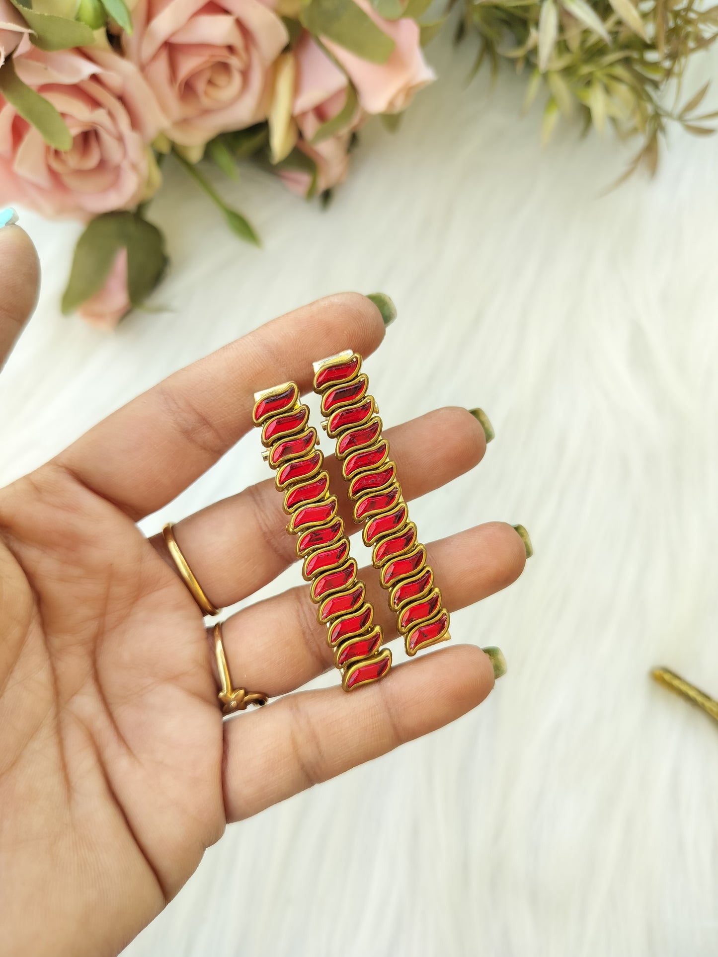 Kundan Alligator Clip