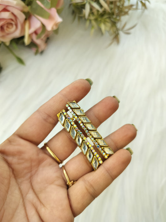 Kundan Alligator Clip