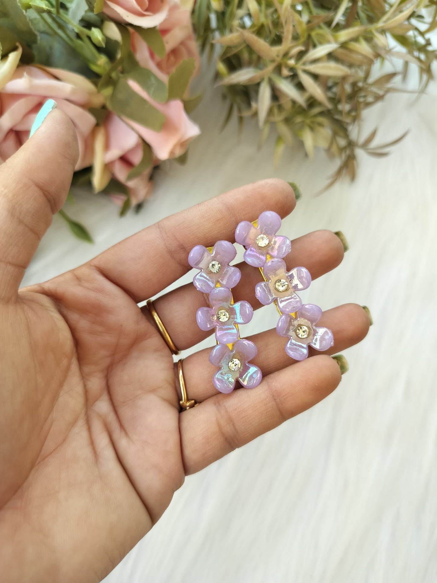 Floral Alligator Clip