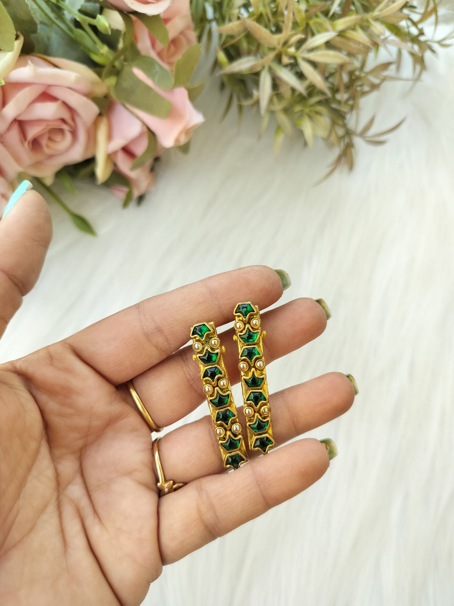 Kundan Alligator Clip
