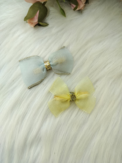 Bow Alligator Clip - Set of 4