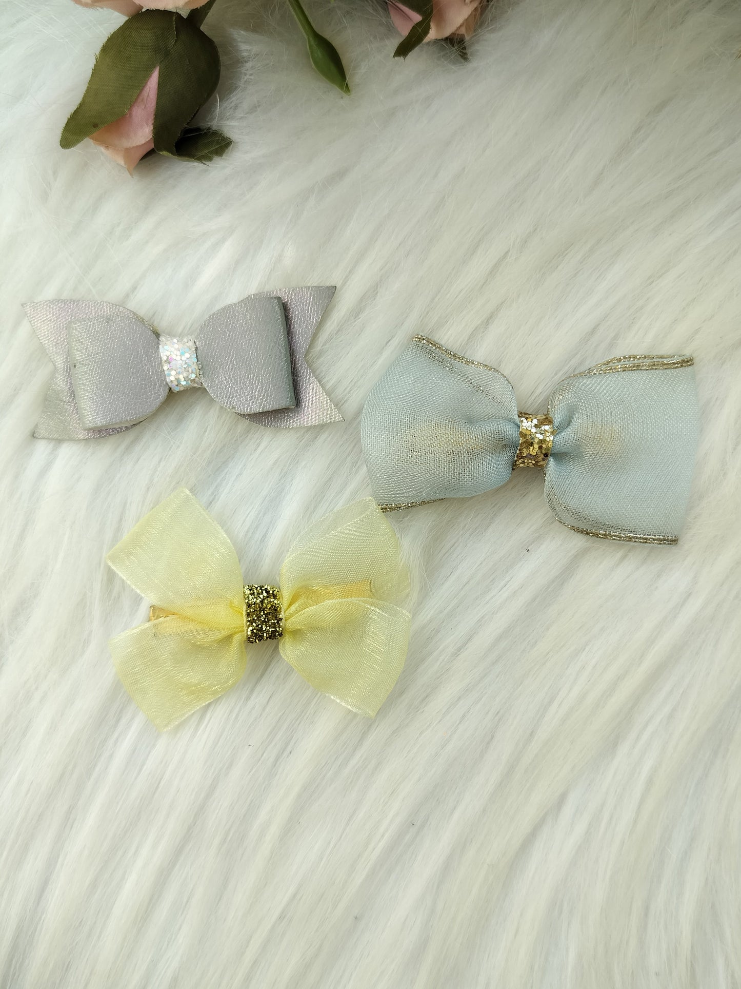 Bow Alligator Clip - Set of 4