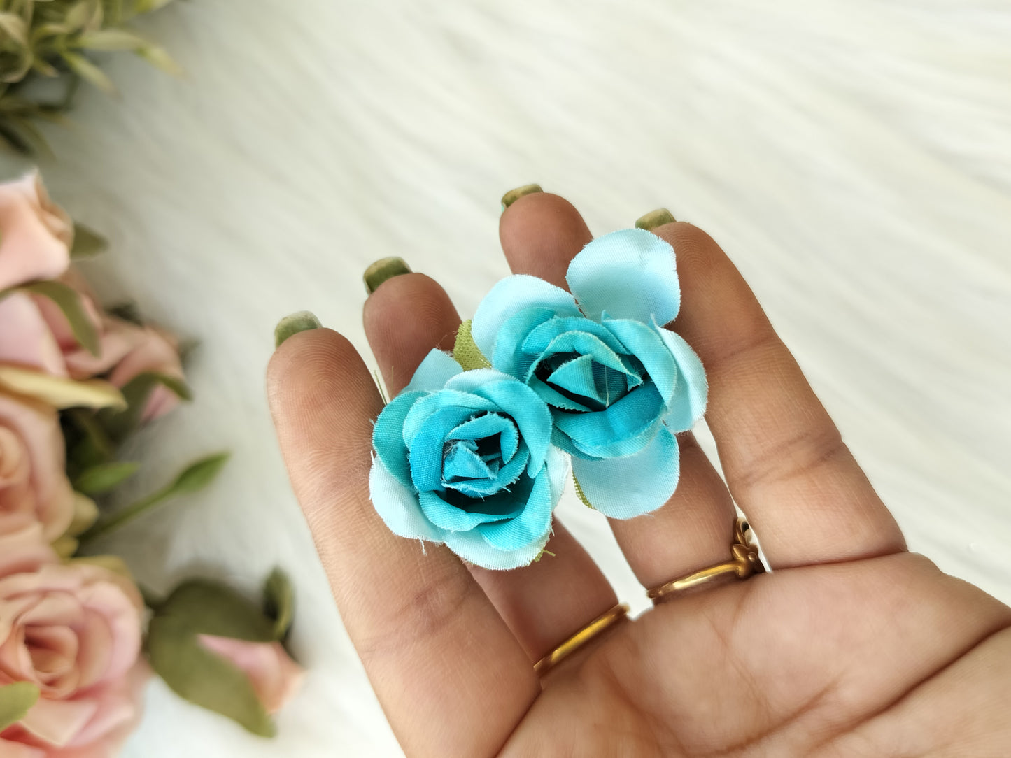 Blue Flower Alligator Clip - 1 piece