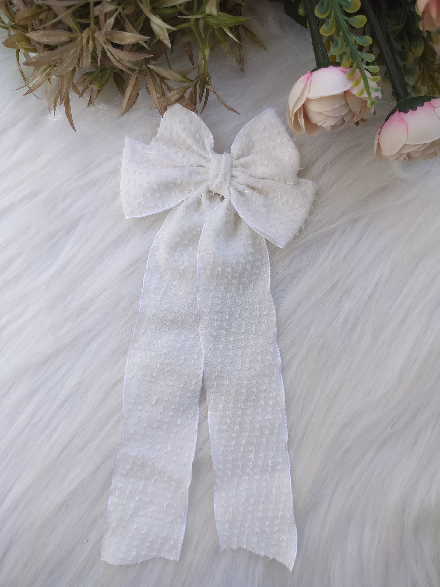 Long Tail Bow Alligator clip