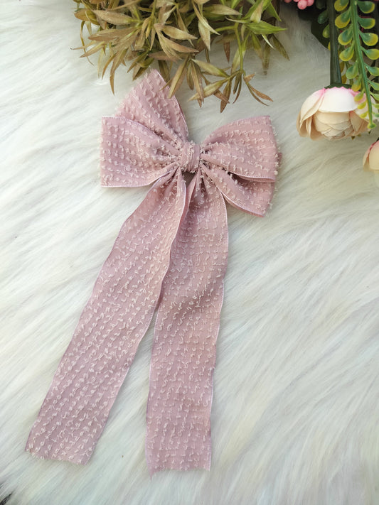 Long Tail Bow Alligator Clip