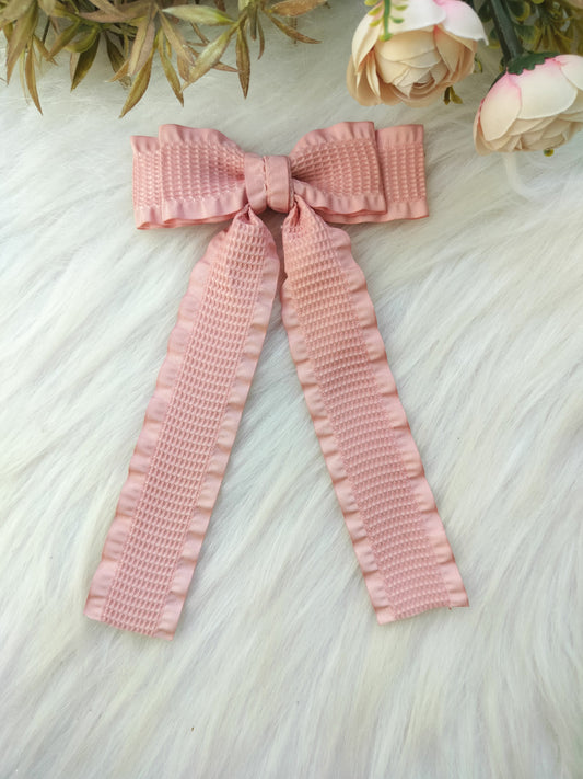 Long Tail Bow Alligator Clip