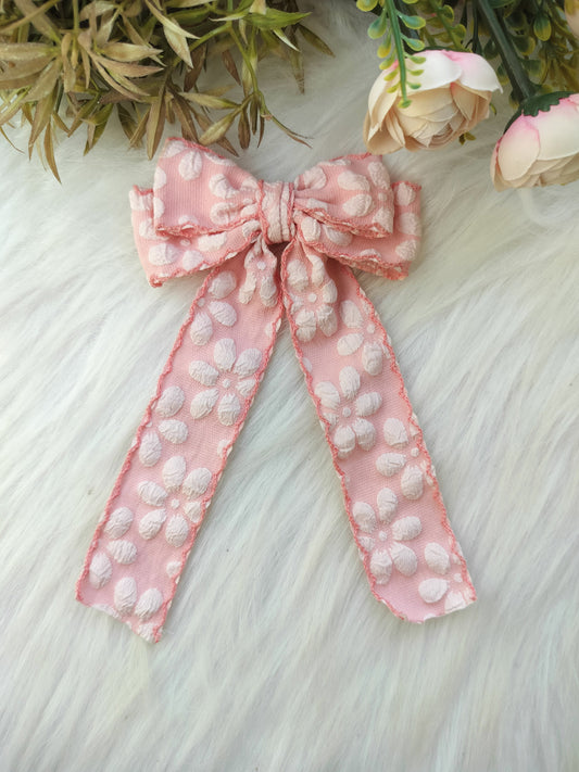 Long Tail Bow Alligator Clip