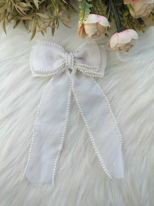 Long Tail Bow Alligator Clip