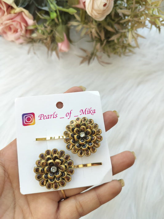 Kundan slide Pin - pair