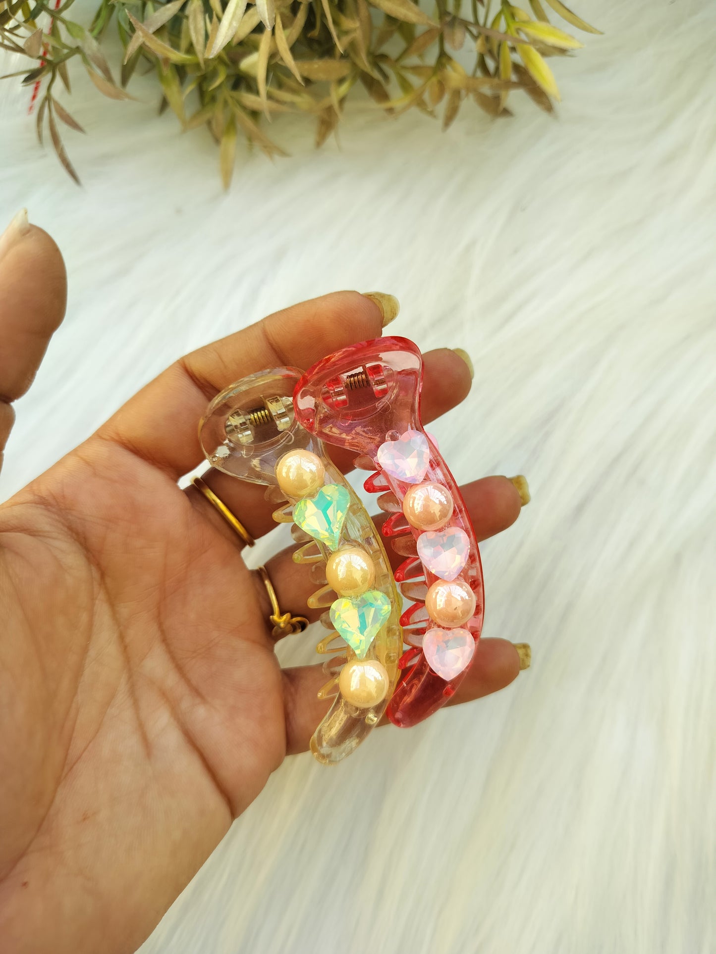 Crystal Premium banana clip - V type