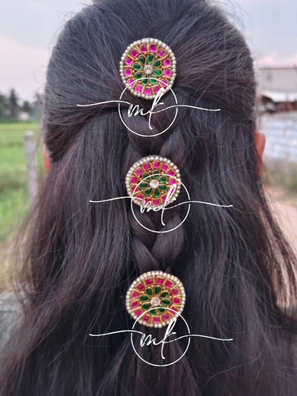 Pink Spire Hair Brooch