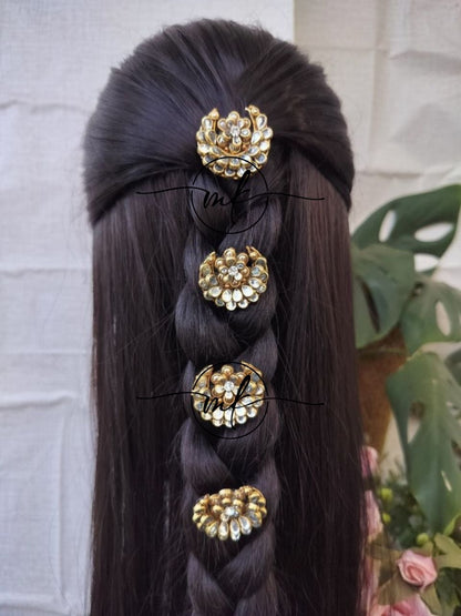 Preth Moon Hair Braid Brooch - Set of 4
