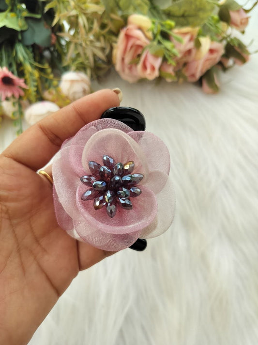 Pink Rose Premium Banana clip - V type