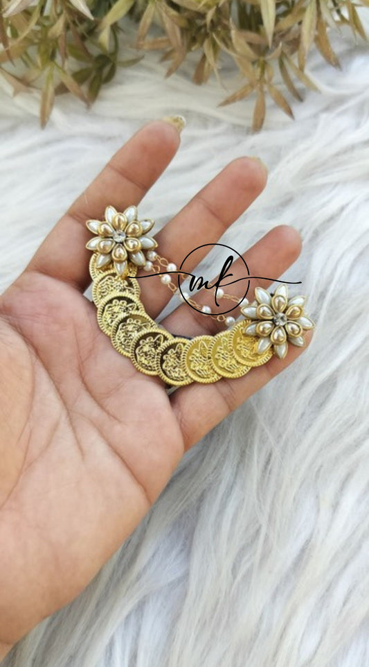 Cora White Flower Hair Brooch