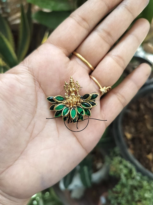 RAMA Green  Lakshmi Hair Brooch