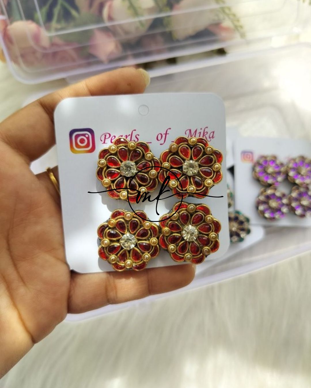 Double Red Romi Alligator clip
