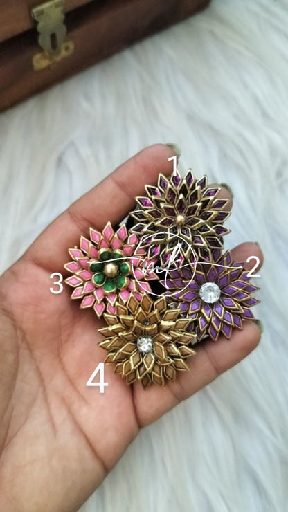 Kundan Hair Brooch
