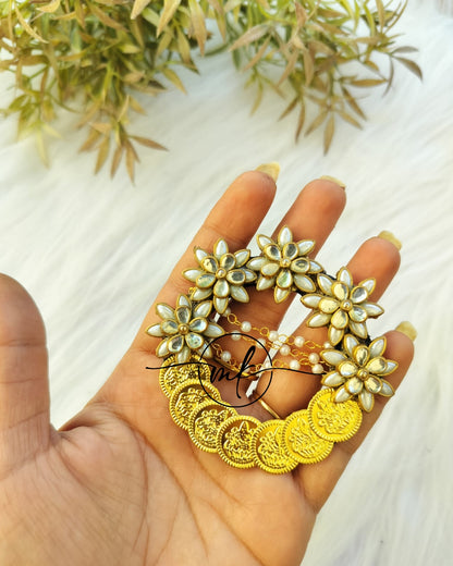 RHIYA white Flower Hair Brooch