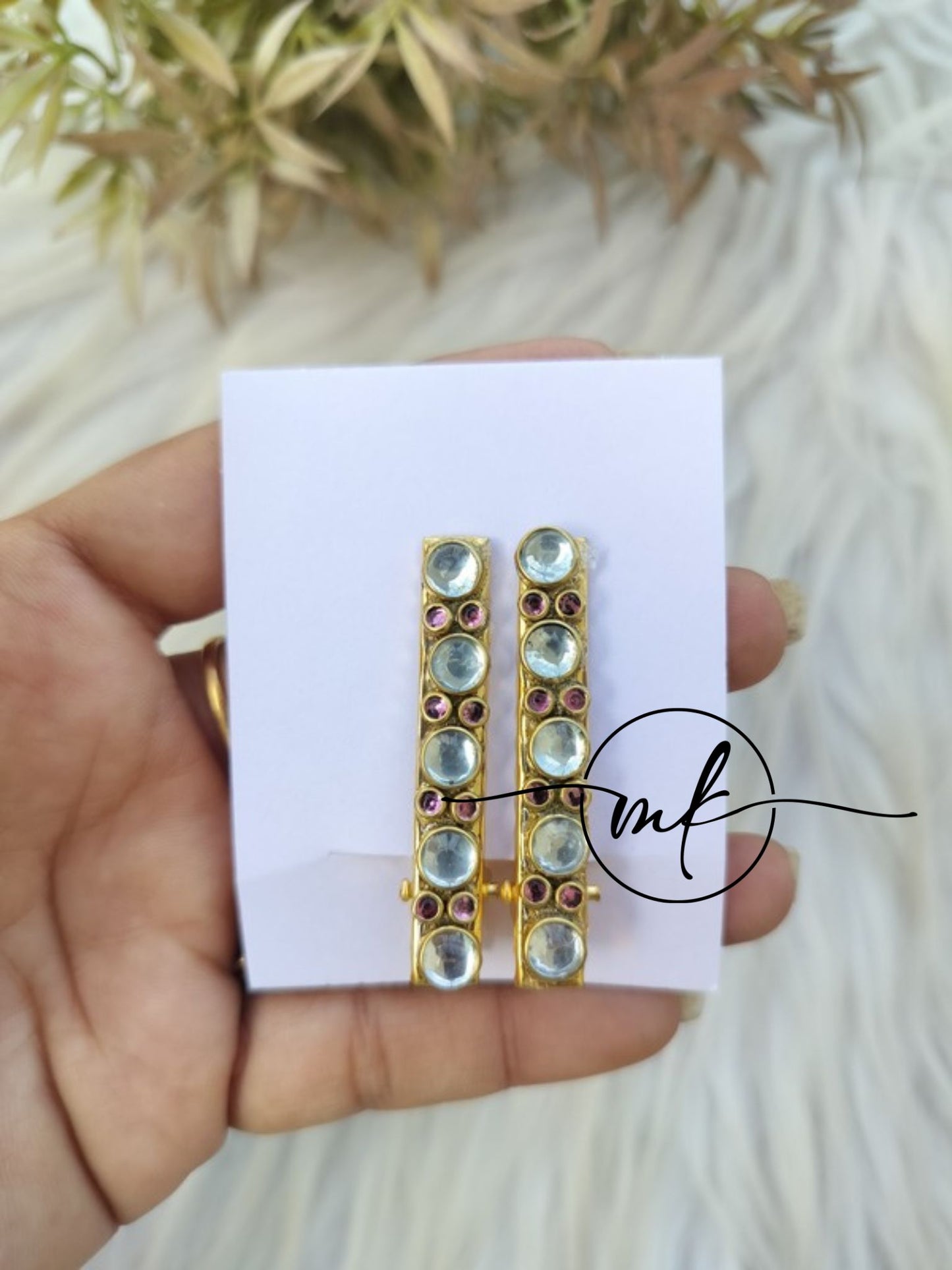 Kundan Alligator pins
