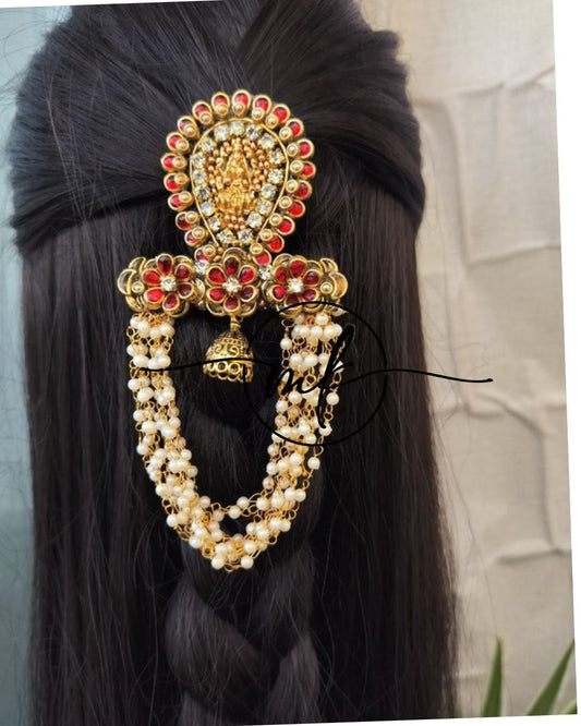 Frost Red Lakshmi Hair Brooch