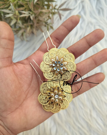 Cira Flower HAIR Brooch /Hair Ties