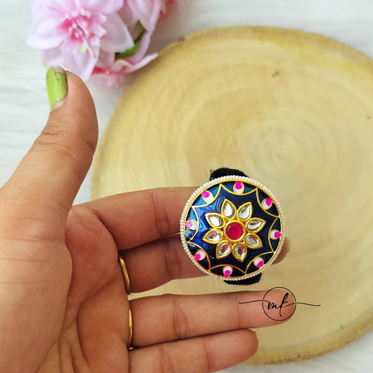Blue Meenakari hair ties