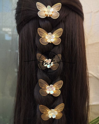 NEO24 Novuelle Contemporary Gold Butterfly Hair hook