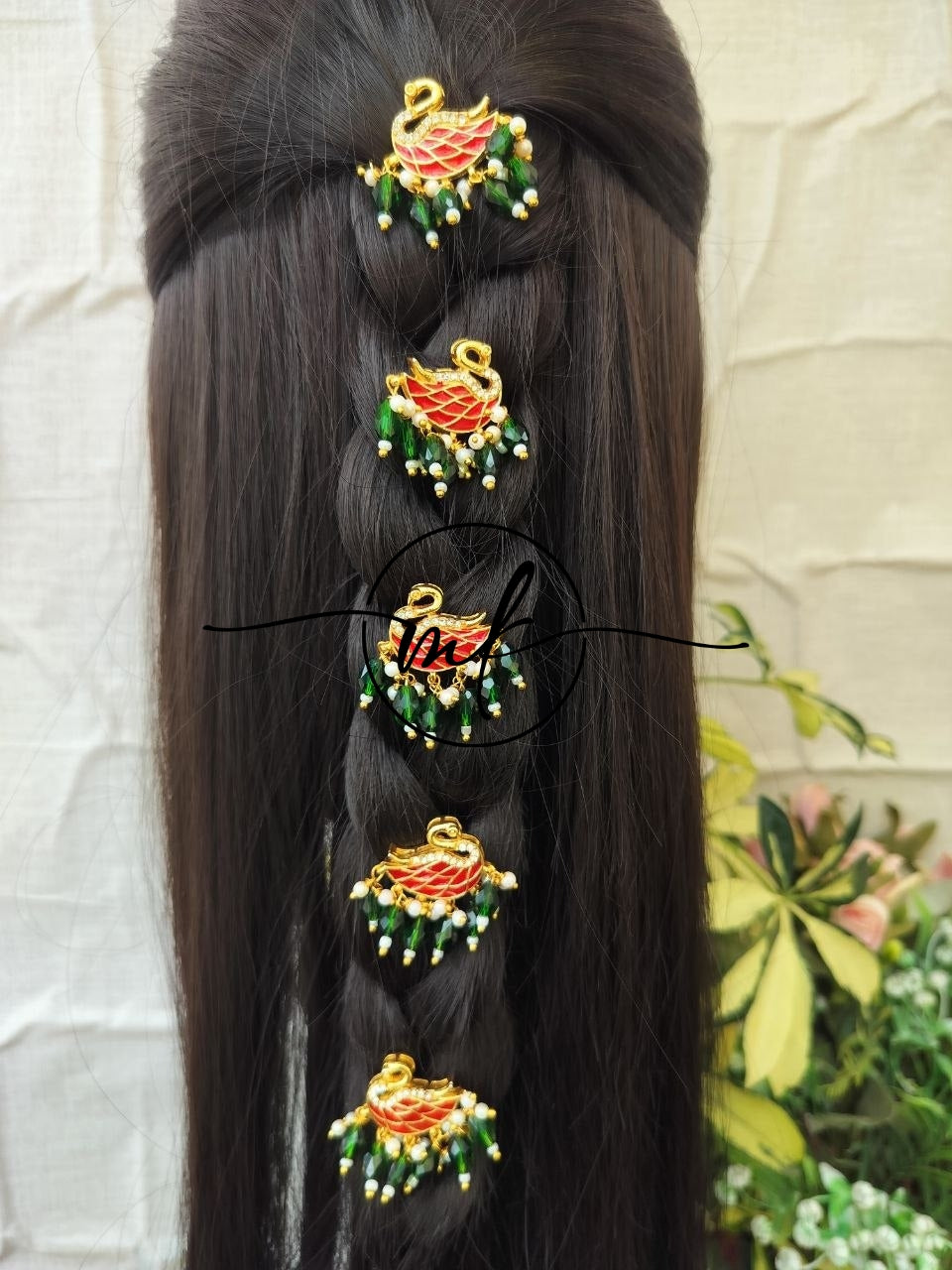 Glorious Red Swan Hair hook