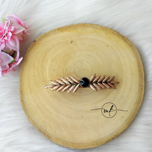 Rose Gold Leaf Center clip