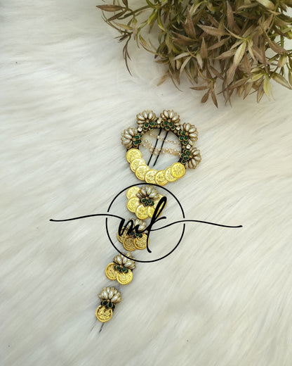 Rhiya + Cika White Braid Hair Brooch - set of 5 pieces