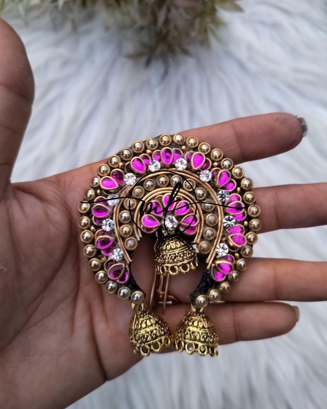 Pink Exquisite Hair Brooch