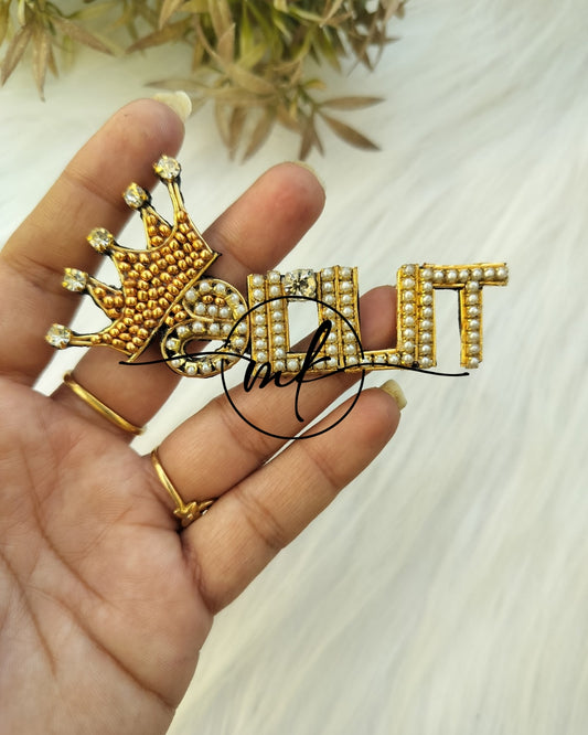 Appa with crown - Baby shower - Dress BROOCH