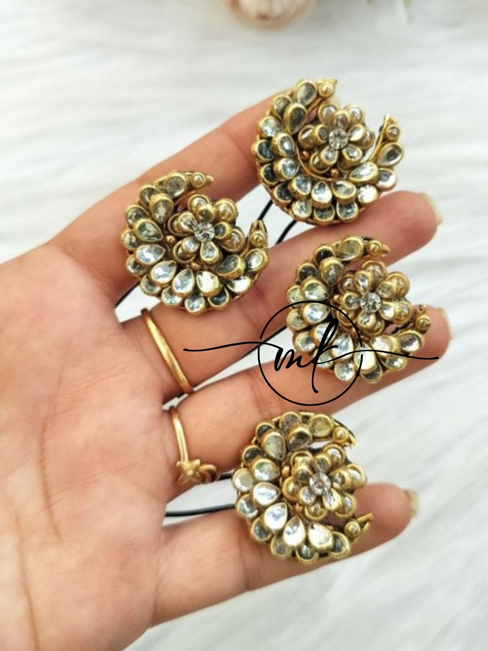 Preth Moon Hair Braid Brooch - Set of 4