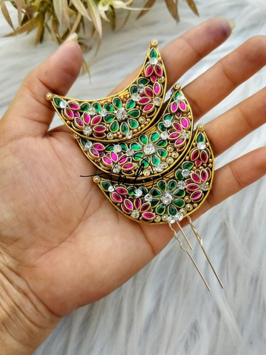 Moon Tint Hair Brooch - set of 3