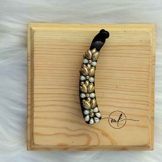 Gold Lotus Banana clip - Lock type