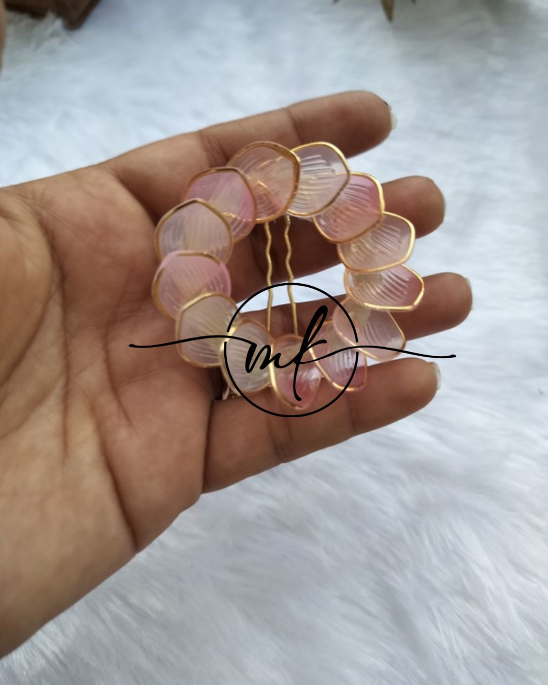 Sheala Pink Hair Brooch