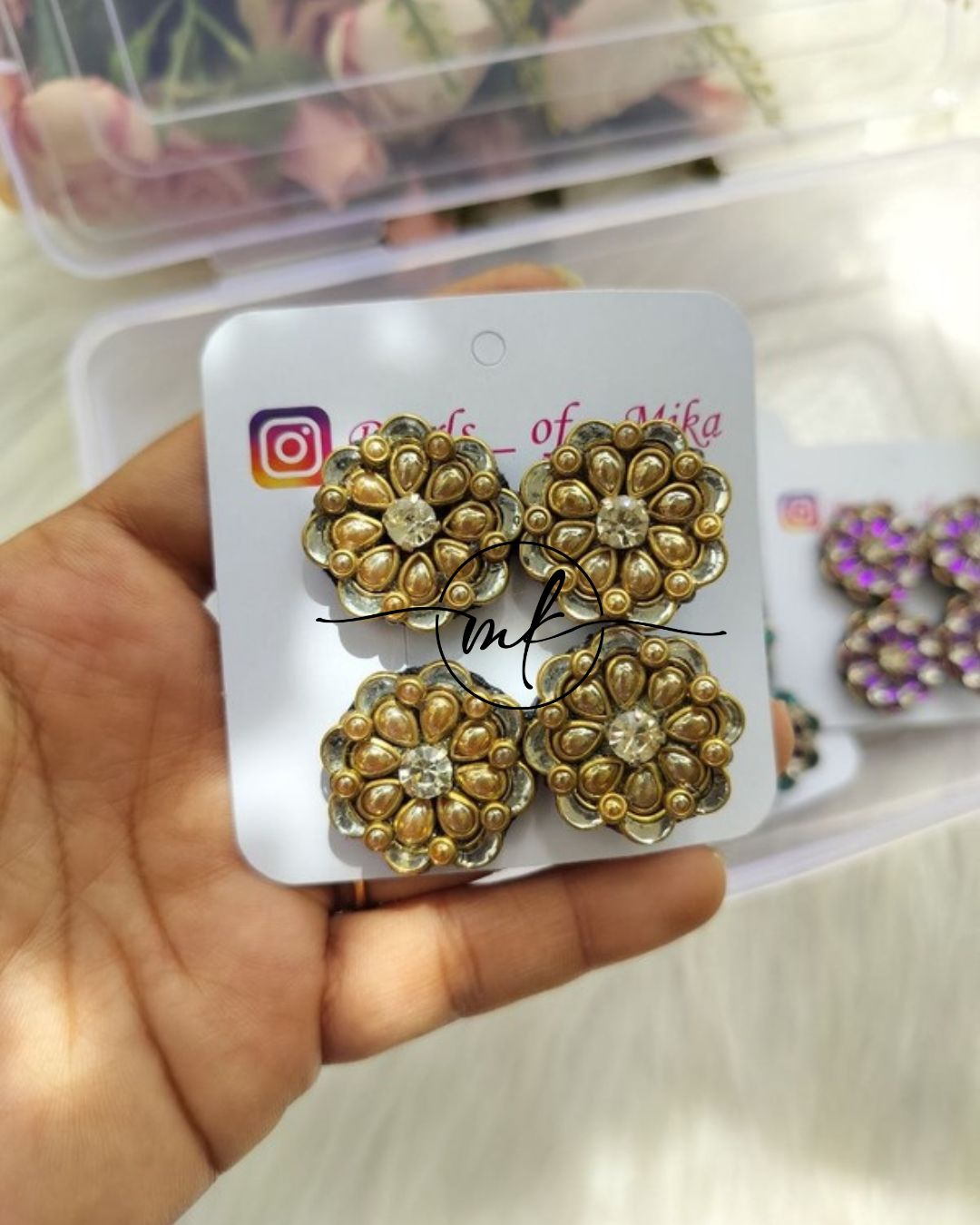 Double Gold Romi Alligator clip