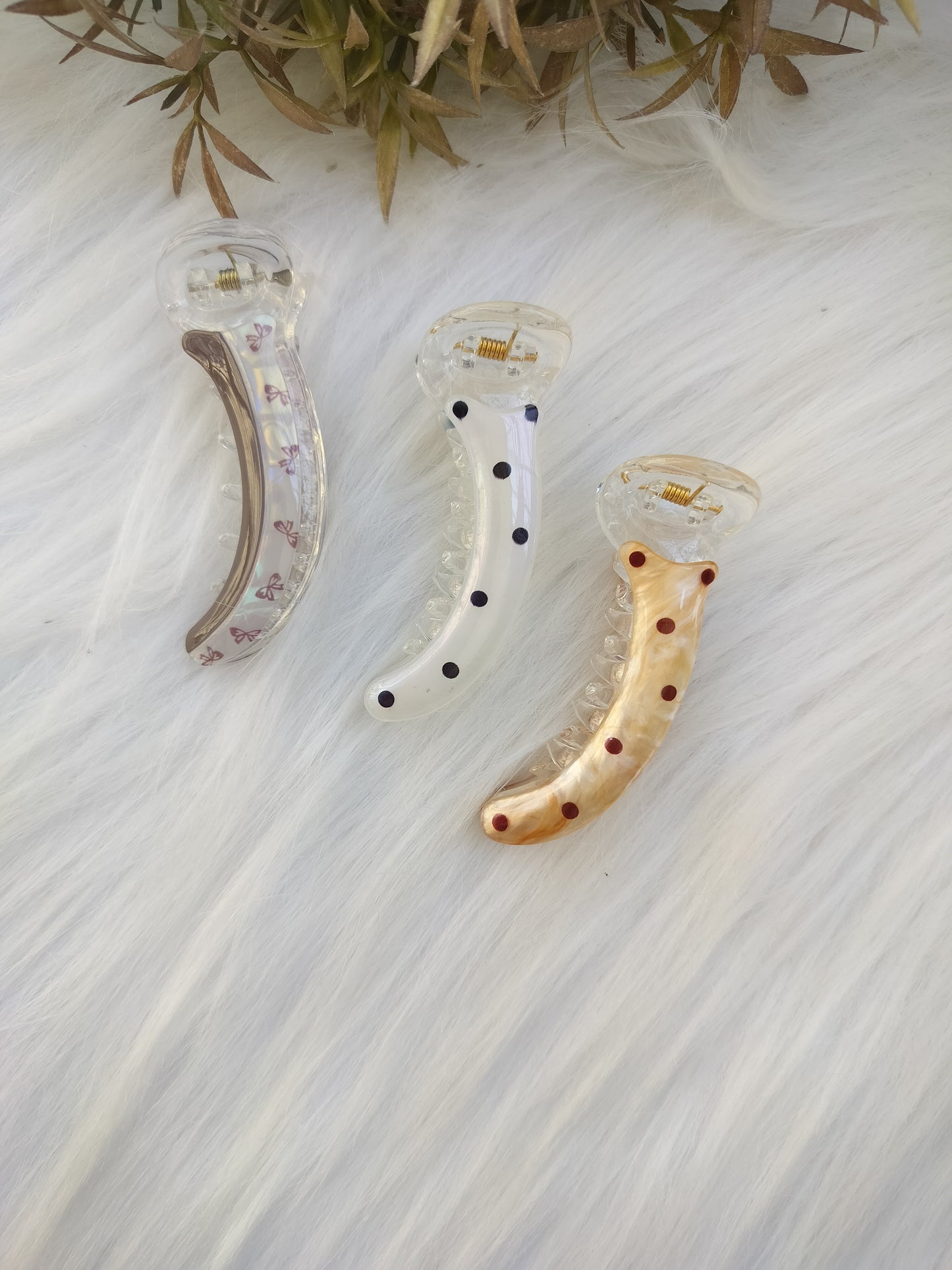 Marble Finish Premium Banana clip - V type