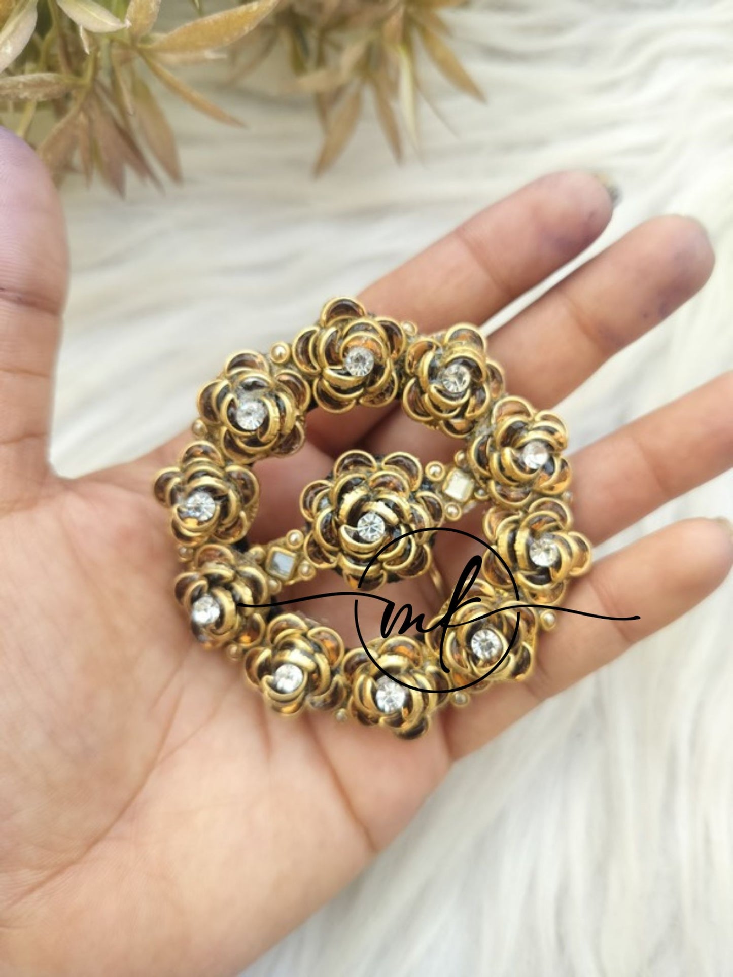 Nimo Centre clip GOLD rose -5cm