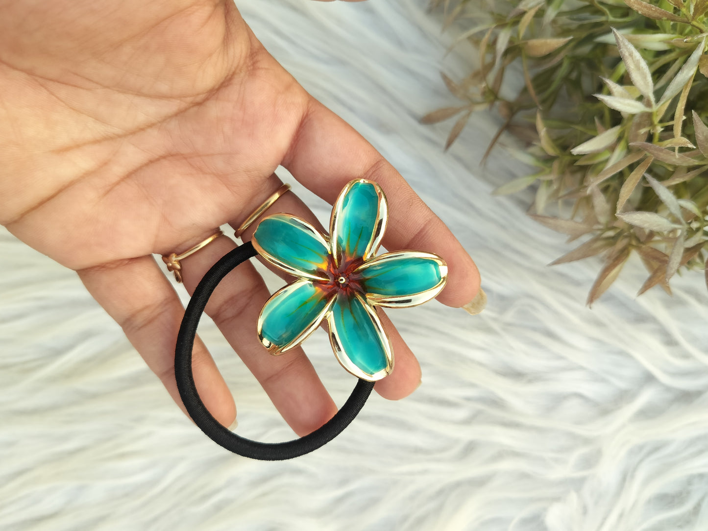 Premium Fancy Floral Hair ties