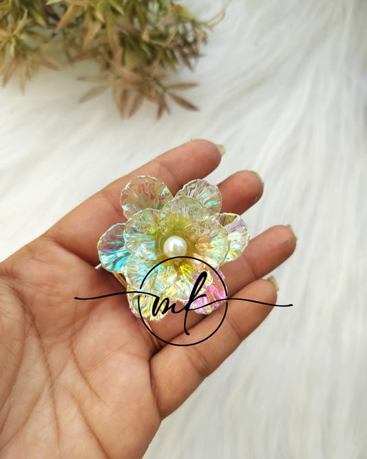 Shea flower Hair Brooch/hair ties