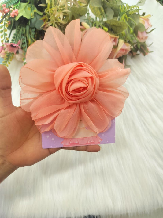 Big Orange Daisy Flower Alligator Clip